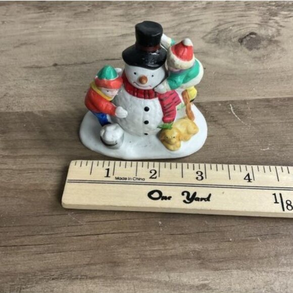 1994 Lemax Dickensvale Porcelain Finishing Touches Snowman Figurine - Picture 8 of 8